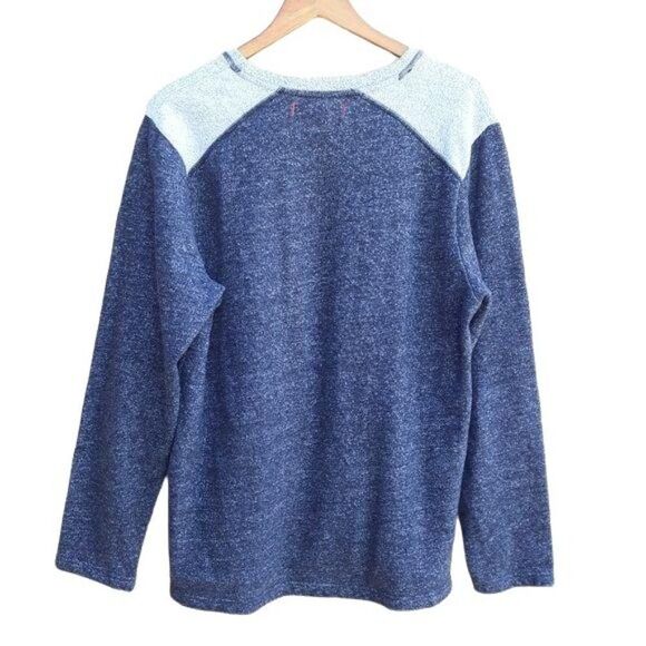 Tommy Bahama Mens L Sweatshirt Inside Out Exposed Stitching Color Blocked Gray - Picture 2 of 10